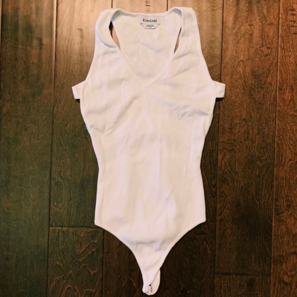 BEBE White Stretchy Bodysuit